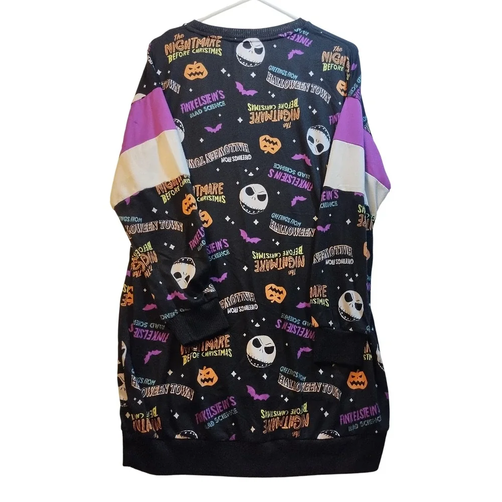 Disney‎ Nightmare Before Christmas Nightgown Sleepwear Halloween Town Womens LG - Picture 6 of 8